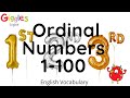 Ordinal Numbers FROM 1 TO 100