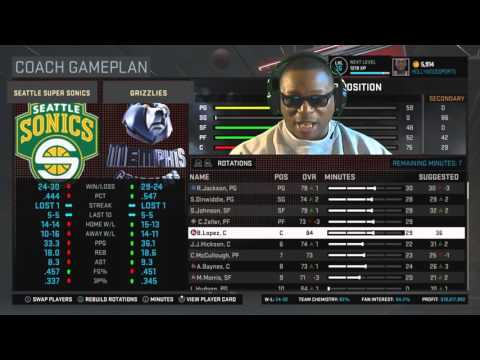 NBA 2K16 - My GM Seattle Super Sonics - The Rotation - Making Changes To Player Minutes