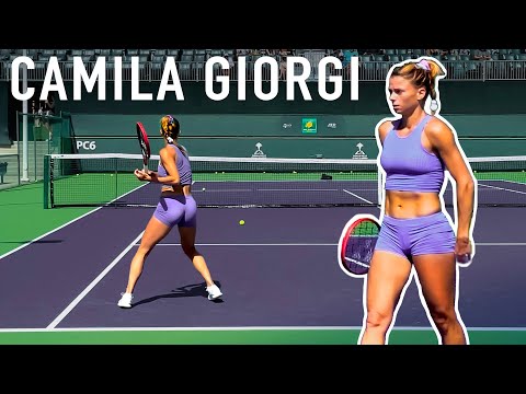 Camila Giorgi - Court Level practice [4k 60fps]
