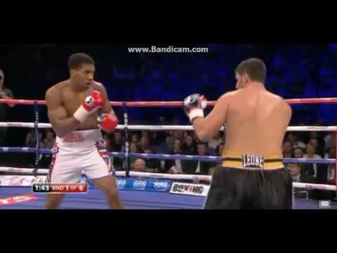 Anthony Joshua vs Leo Emanuele 1st Pro Fight 1st Round KO Full Fight