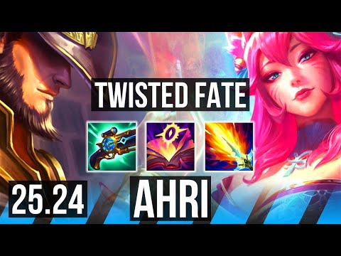 TWISTED FATE vs AHRI (MID) | Perfect KDA: 11/0/5 | EUW Master | 25.24