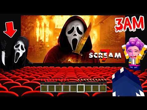 NEVER GO SEE THE MOVIE SCREAM 7 IN THE CINEMA AT 3:00 AM IN MINECRAFT!