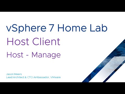 Jason Meers - VMware vSphere ESXi 7 Host Client - Manage