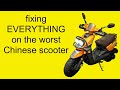 HOW TO FIX EVERYTHING ON A 150CC GY6 CHINESE SCOOTER 2014 TAO TAO BWS  ..