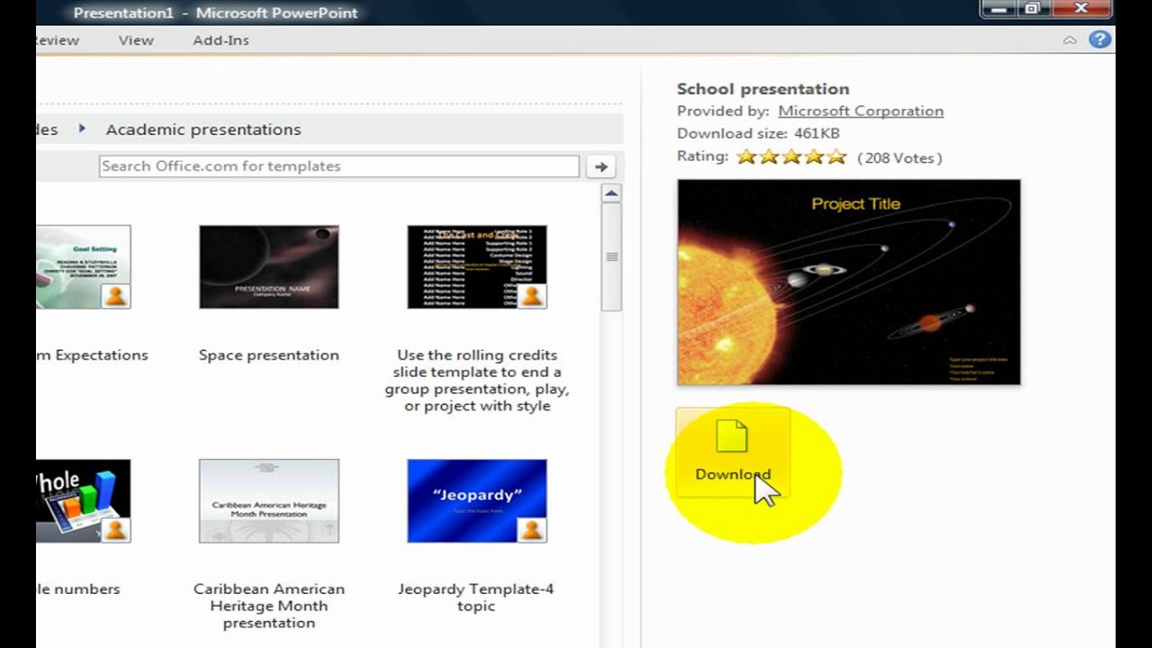 How to Use Templates In PowerPoint 2010