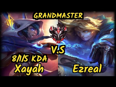 XAYAH vs EZREAL - 8/1/5 KDA BOTTOM ADC GAMEPLAY - EUW Ranked GRANDMASTER