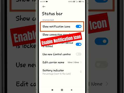 Notification Icon Not Showing | How To Enable Show Notification Icon #notification #android #shorts