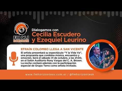🎙️EFRAÍN COLOMBO LLEGA A SAN VICENTE CON SU SHOW “Y LA VIDA VA”