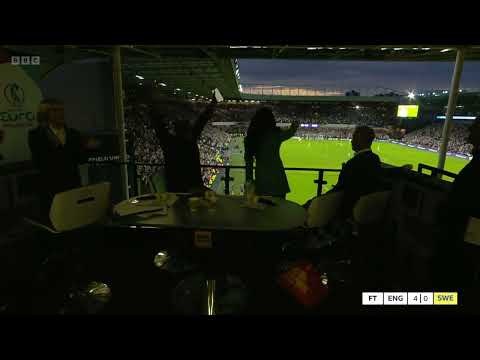 BBC Pundits Celebrating Russo Goal vs Sweden