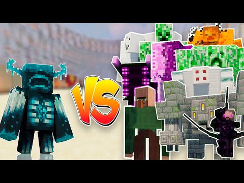 WARDEN vs CrimsonSteve's more mobs - Minecraft