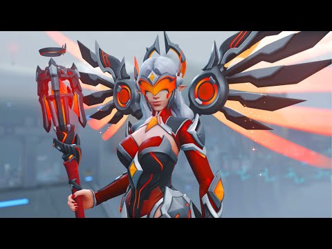 NEW Scarlet Angel Mercy Skin Showcase | Overwatch 2