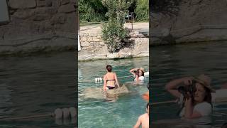 ☀️The Wonder Of Nature Pamukkale Turkey -Hot Day?️ #cleopatra #pamukkale #swimming