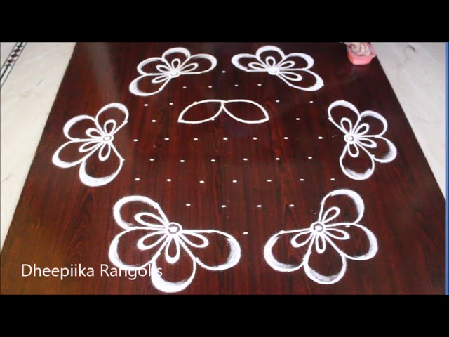 Beautiful dottted rangoli kolam for beginners by dheepika