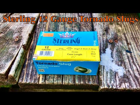 Sterling 12 Gauge Tornado Slug Range Testing With Rifled Barrel