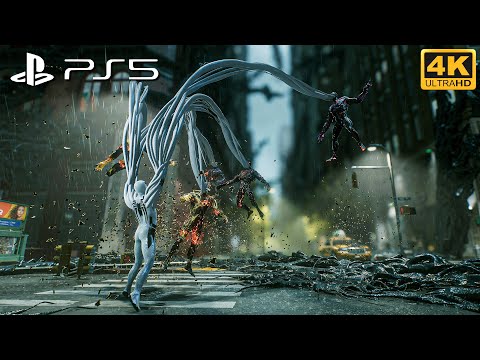 Spider-Man 2 (PS5) - ANTI-VENOM Free Roam Hunting Down SYMBIOTES (4K 60fps)