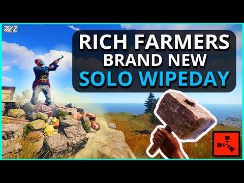 Ending RICH Farmers On A Brand NEW WIPEDAY!! Rust Solo Survival Gameplay Ep1