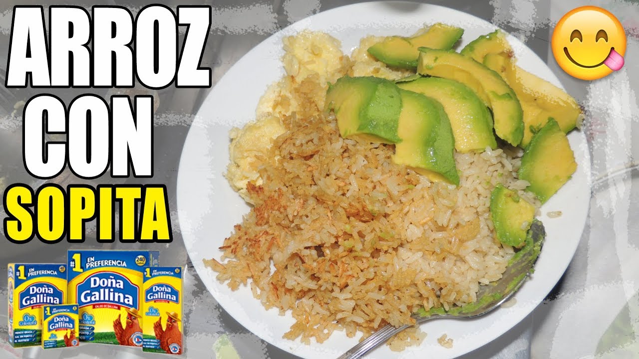 Arroz Con Sopita, Huevo y Aguacate ¿LO HAS PROBADO