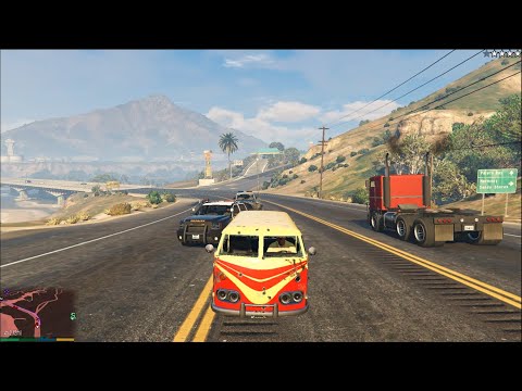 40. Hippie Bus Chase: Escaping 4-Star Wanted Level in GTA-5