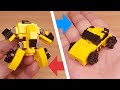 Micro LEGO brick racing car transformer mech - Double Punch
