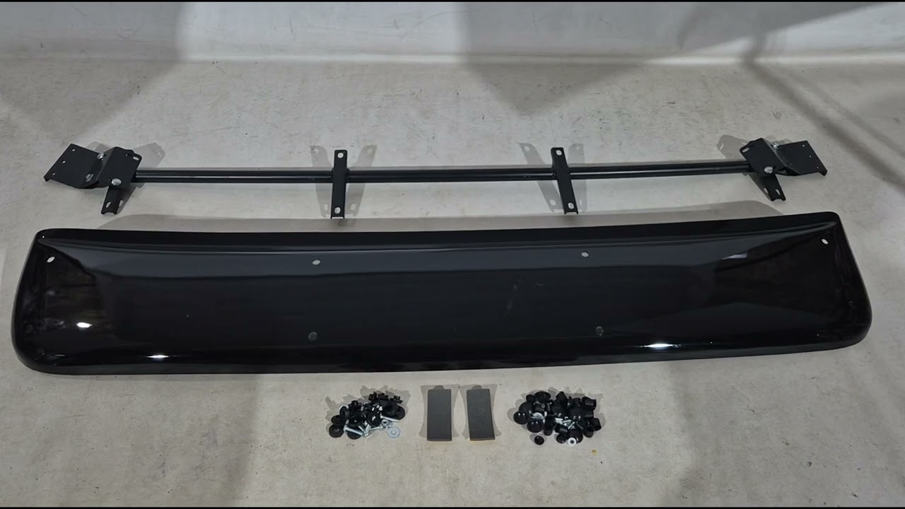 Hyundai H100 Козырек на лобовое стекло (черный глянец, 5мм) Video 1