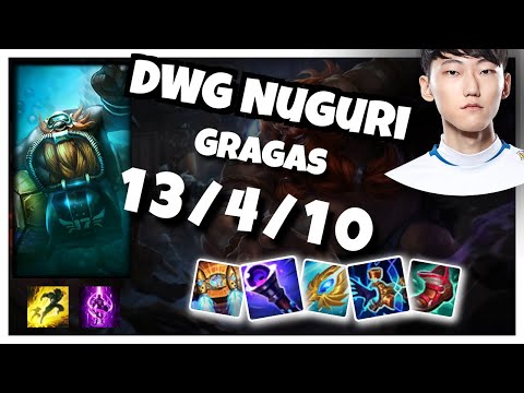 Nuguri Gragas vs Camille 11.3 Top Lane S11 Challenger Gameplay (13/4/10) - KOREAN