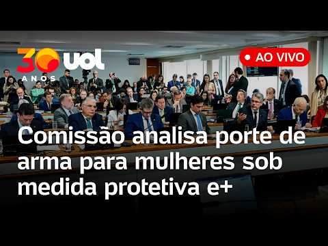 Comissão do Senado discute a liberação do porte de arma para mulheres sob medida protetiva e+