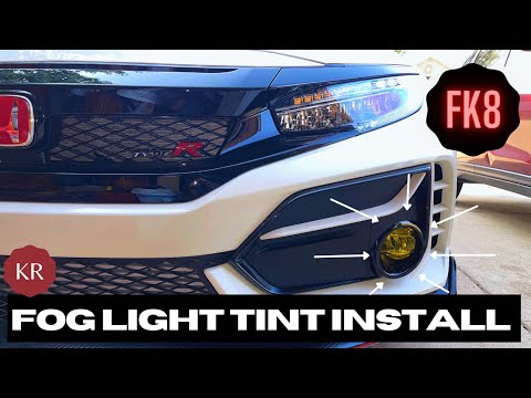CLASSIC JDM LOOK Yellow Tint For Fog Lights Install on the Honda Civic Type R(LAMIN-X)