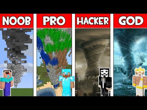 Minecraft - NOOB vs PRO vs HACKER vs GOD : TORNADO in Minecraft ! Animation