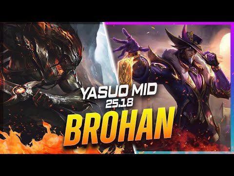 BROHAN - Yasuo vs Twisted Fate MID Patch 25.18 - Yasuo Gameplay