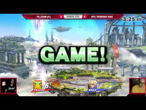 VS Weekly 6/8/17 - Winners Qtrs - Esam (Pikachu) vs Tremendo Dude (Shulk) - Smash 4