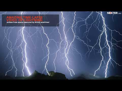 Amazing time lapse video of lightning strikes from space captured by NOAA satellites!