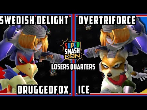 SSC 2018 SSBM - RB | Ice & Overtriforce Vs. OG | Swedish & Druggedfox - Smash Melee Doubles LQ