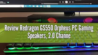 Review Redragon GS550 Orpheus PC Gaming Speakers, 2.0 Channel Stereo Desktop Computer Sound Bar with