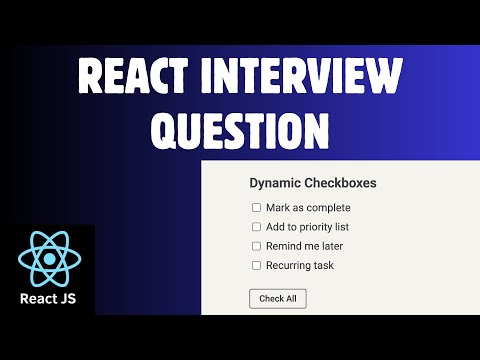React Interview Question Dynamic Checkboxes