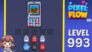 Pixel Flow Level 993 Solution Walkthrough