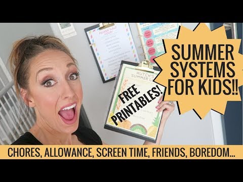 Summer systems for chores, screens, allowance + more! FREE PRINTABLES! Video