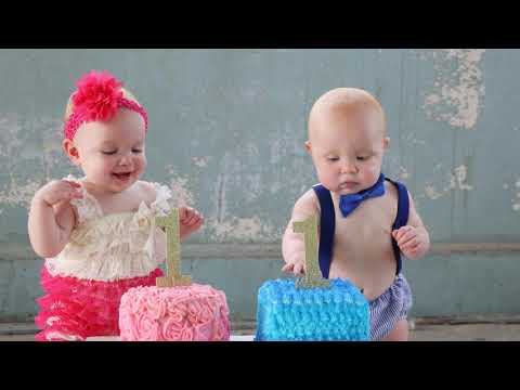 Twins 1yr Cake Smash