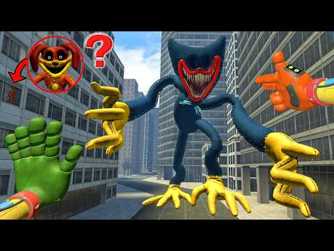 HUGGY WUGGY And DOGDAY FROM POPPY PLAYTIME APPEARS ACROSS THE GOLDEN CITY! | Garry's mod Animation