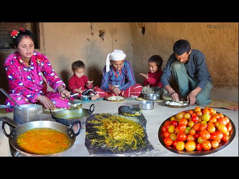 Simple Nepali Village Cooking ||Authentic Family Meal Over Firewood||