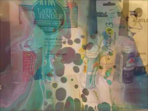 Trying out a new acrylic pour technique, no silicone , no torch