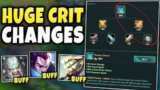 *NEW *HUGE CHANGES TO CRIT + AD ITEMS! 5K GOLD INFINITY EDGE, STOPWATCH BUILDS INTO HEXDRINKER?!?
