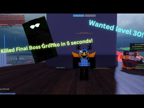 Killed Final Boss Gronko in 5 Seconds! (Roblox Infamy)