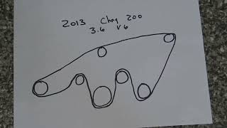 How To change the serpentine belt on chrysler 200 with belt diagram