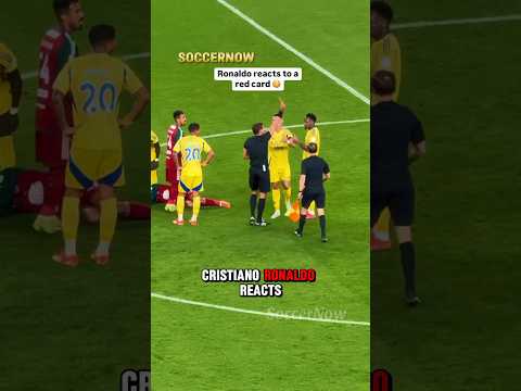 Ronaldo Reacts To A Red Card! 😳⚽