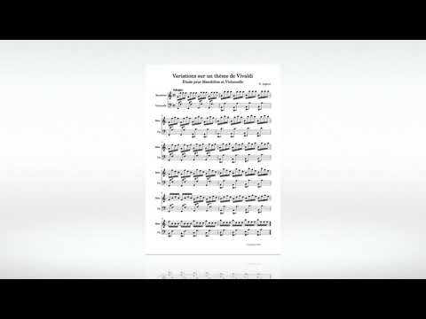 N. Lygeros - Variations sur un thème de Vivaldi. (Etude pour Mandoline et Violoncelle). 10/04/2021