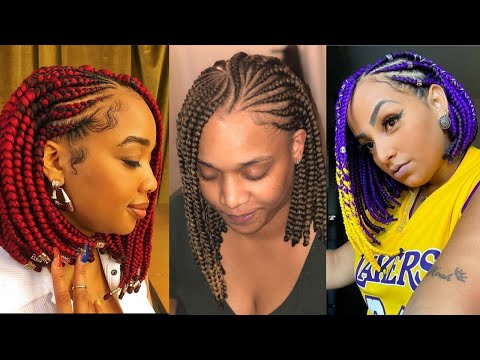 💛🤩🤩Bob Braid Hairstyles For Black Women 2021:...