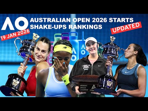 NEW WTA UPDATED RANKINGS 19 JAN 2026: Coco Toppled, Andreeva Wins, Madison Big loss !