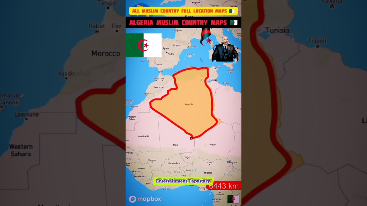 Algeria The Muslim Country Maps 🇩🇿🌍 #short #algeria  #muslim #maps #islam #viral #location #travel