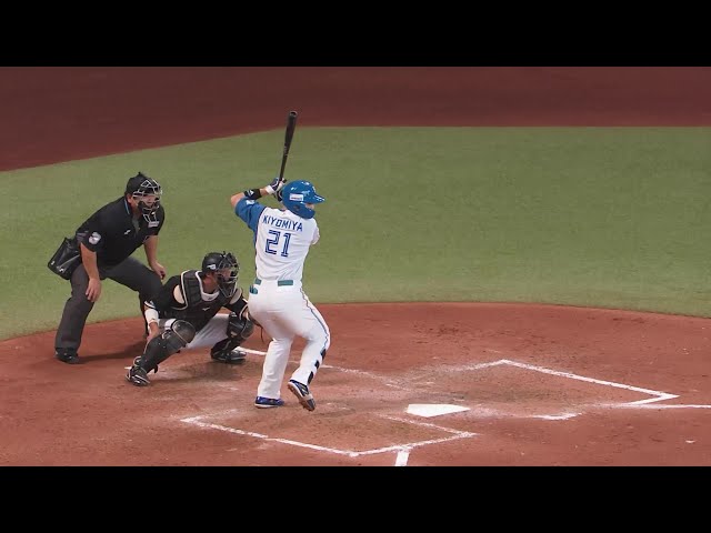 【3回裏】追いついた!! ファイターズ・清宮幸太郎 ライト方向への同点タイムリーヒット!!  2024年10月14日 北海道日本ハムファイターズ 対 千葉ロッテマリーンズ