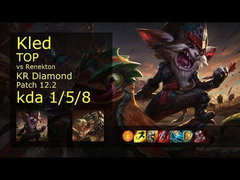 Rank 1 Korean Kled: Top vs Renekton // [롤] 클레드 vs 레넥톤 탑
